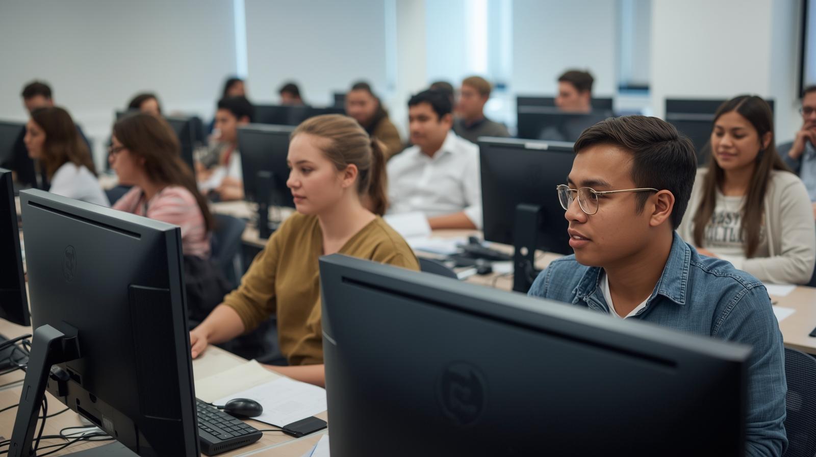 Personas recibiendo formación digital